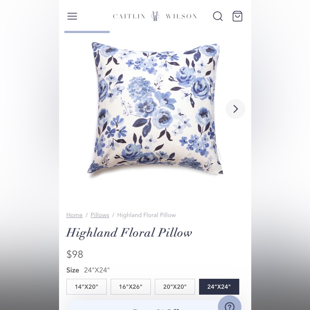 Caitlyn Wilson Design “Highland Floral” Pillow Covers